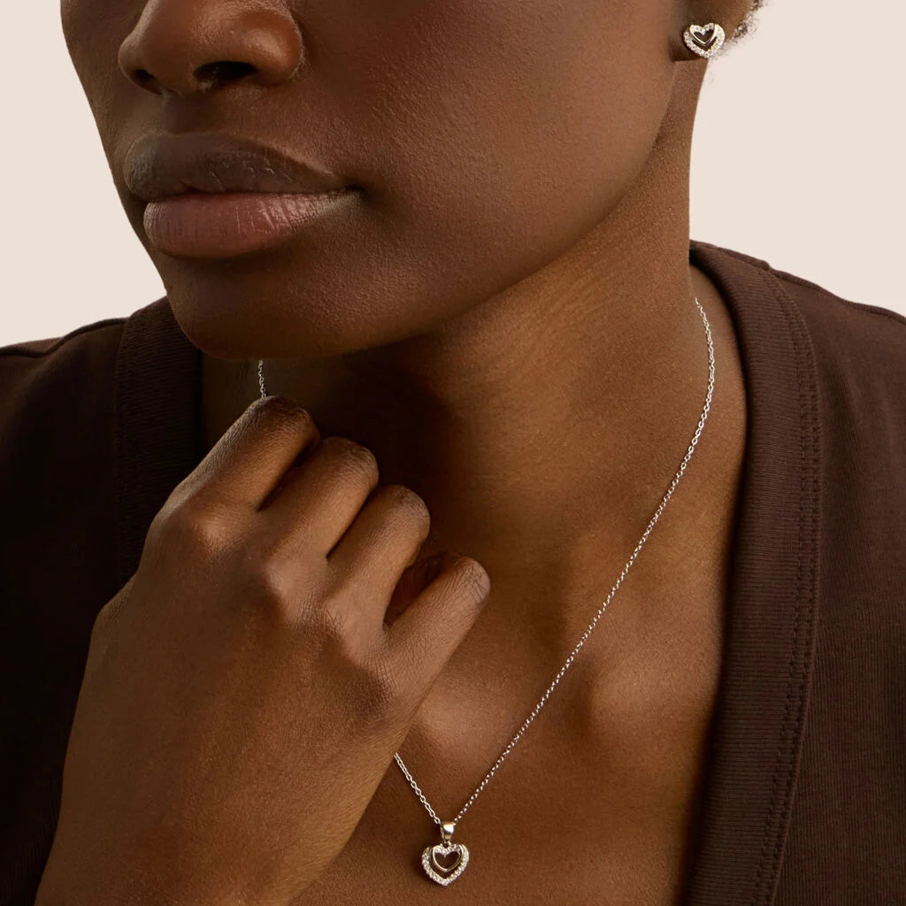 Collana Donna in Argento Rodiato Cubic Zirconia - STROILI