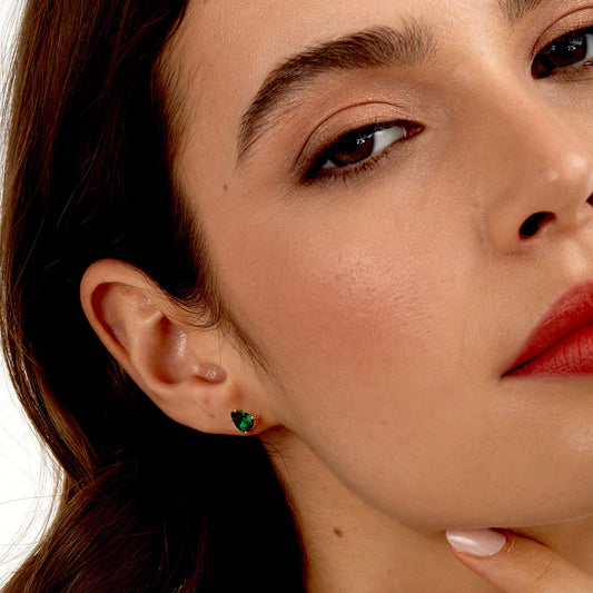 Orecchini Donna MORELLATO in Argento 925 Dorato con Pietra a Goccia Verde