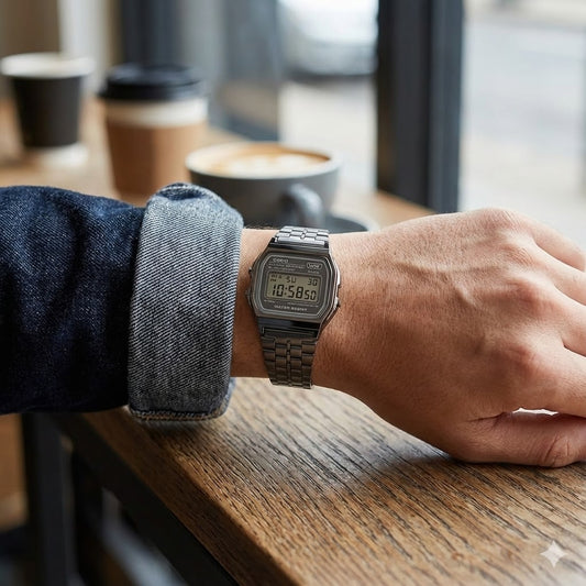 Orologio Unisex CASIO VINTAGE Digitale in Acciaio Grigio