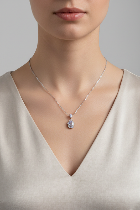 Collana Donna Mini Royal Lady Lilla in Argento - AMEN
