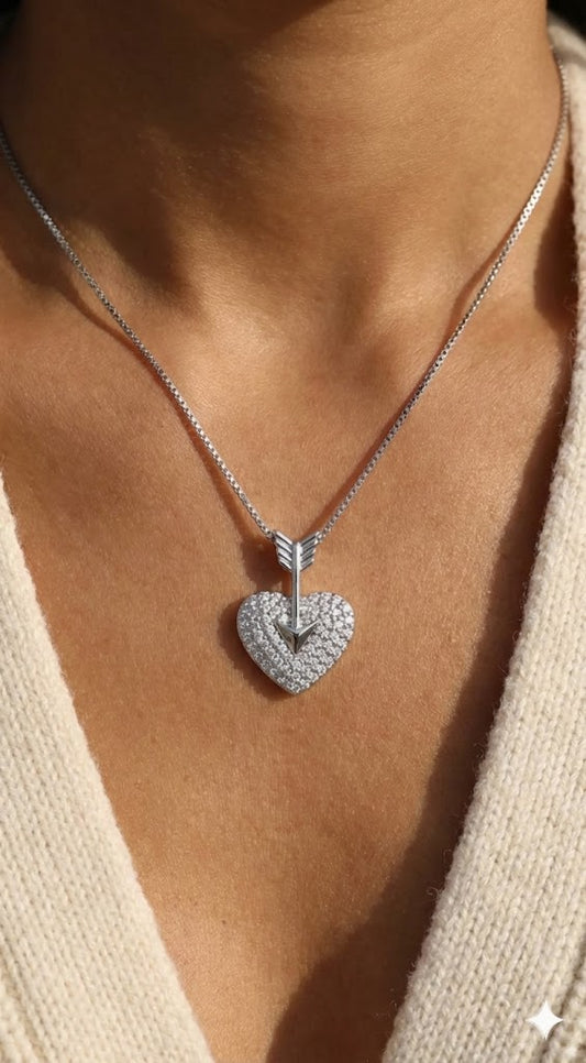 Collana Donna in Argento 925 con Cuore e Freccia - GIOJA