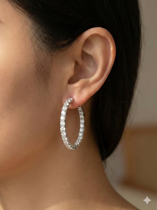 Orecchini Donna JOHN RICHMOND Tennis in Titanio a Cerchio