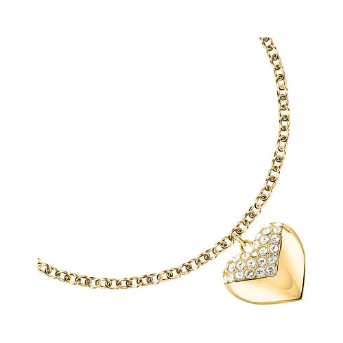 Bracciale Donna KARL LAGERFELD Pave Amour in Acciaio Dorato e Cristalli
