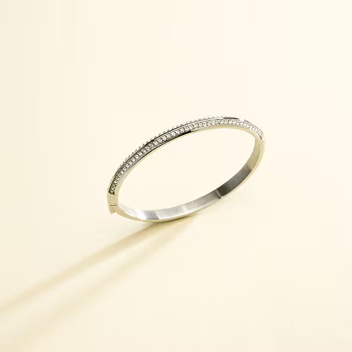 Bracciale Donna KARL LAGERFELD Bond Pave in Acciaio e Cristalli