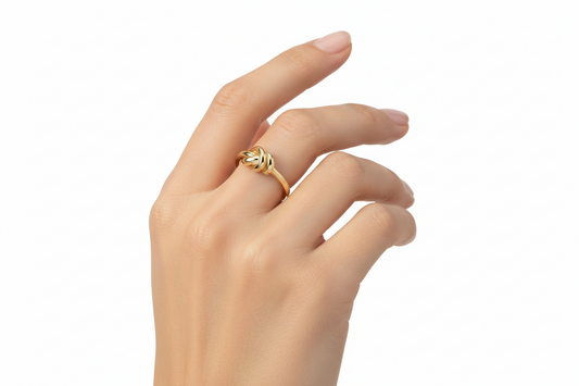 Anello Donna in Ottone Dorato - AMEN