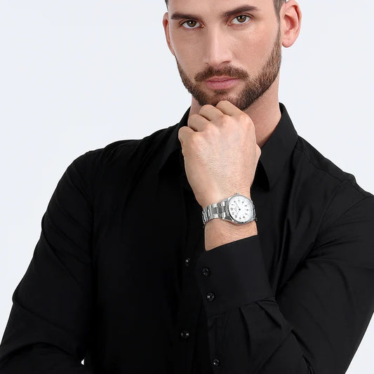 Orologio Uomo CHRONOSTAR Pilot Solo Tempo Bianco in Acciaio