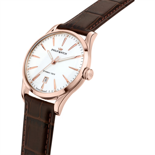 Orologio Uomo PHILIP WATCH Sunray con Cinturino in Pelle Marrone