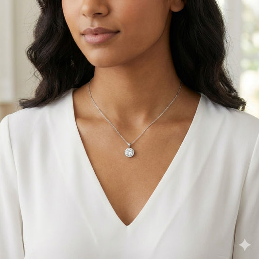 Collana Donna Diamond in Argento con Zircone Bianco - AMEN