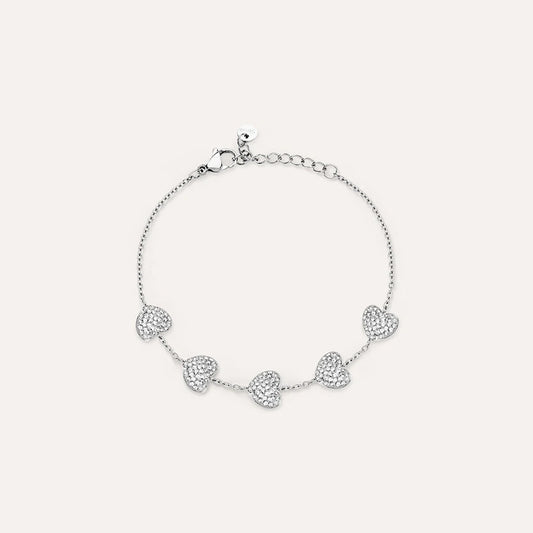Bracciale Donna in Acciaio Cristallo con Cuori - STROILI