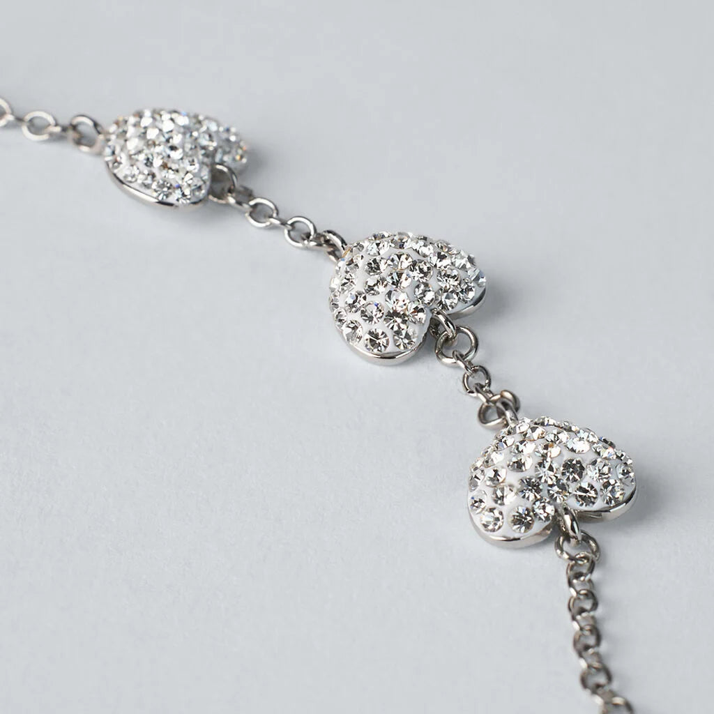 Bracciale Donna in Acciaio Cristallo con Cuori - STROILI
