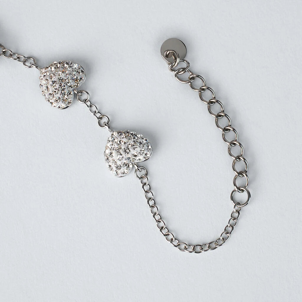 Bracciale Donna in Acciaio Cristallo con Cuori - STROILI