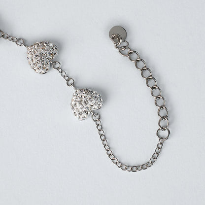 Bracciale Donna in Acciaio Cristallo con Cuori - STROILI