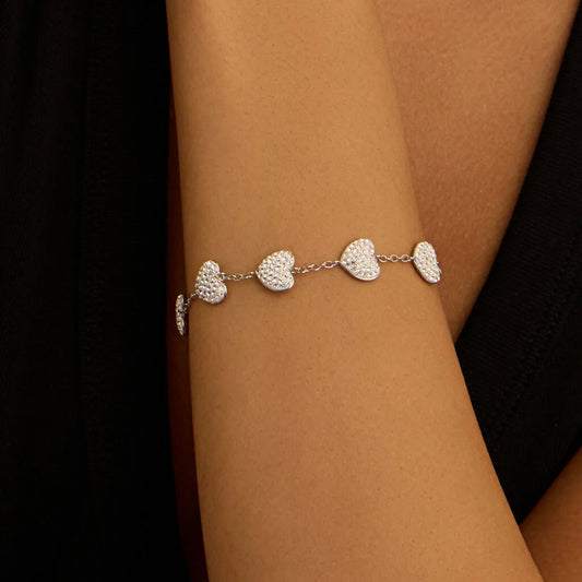 Bracciale Donna in Acciaio Cristallo con Cuori - STROILI