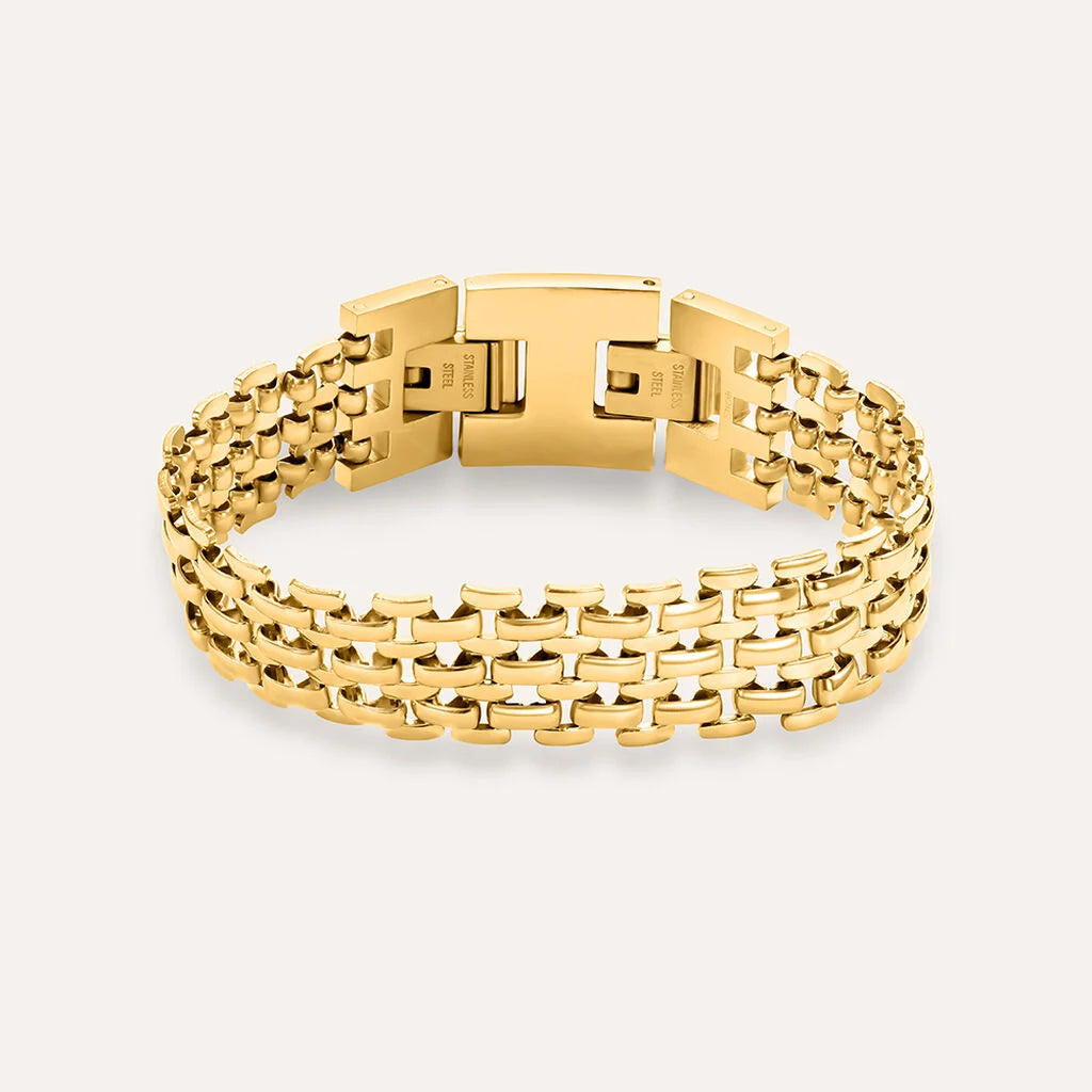 Bracciale Donna a Fascia in Acciaio Dorato - STROILI