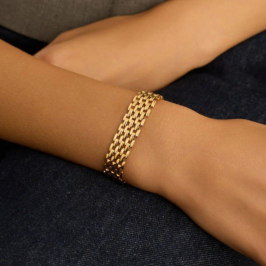 Bracciale Donna a Fascia in Acciaio Dorato - STROILI