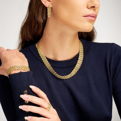 Bracciale Donna a Fascia in Acciaio Dorato - STROILI