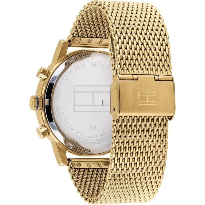 Orologio Uomo Tommy Hilfiger – Raffinatezza Gold con Quadrante Bianco e Blu