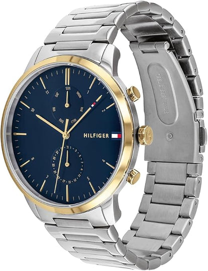 Orologio Uomo Tommy Hilfiger Hunter – Eleganza Bicolore con Quadrante Blu Navy