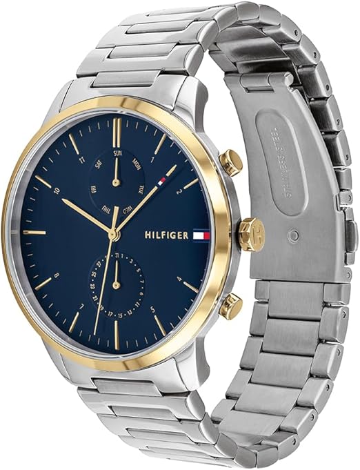 Orologio Uomo Tommy Hilfiger Hunter – Eleganza Bicolore con Quadrante Blu Navy