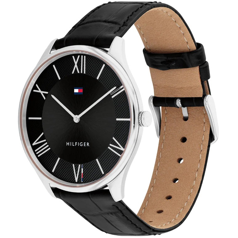 Orologio Uomo Tommy Hilfiger Becker - Solo Tempo in Pelle Nera