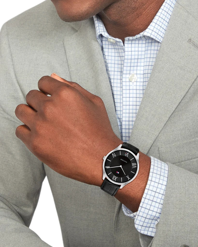 Orologio Uomo Tommy Hilfiger Becker - Solo Tempo in Pelle Nera