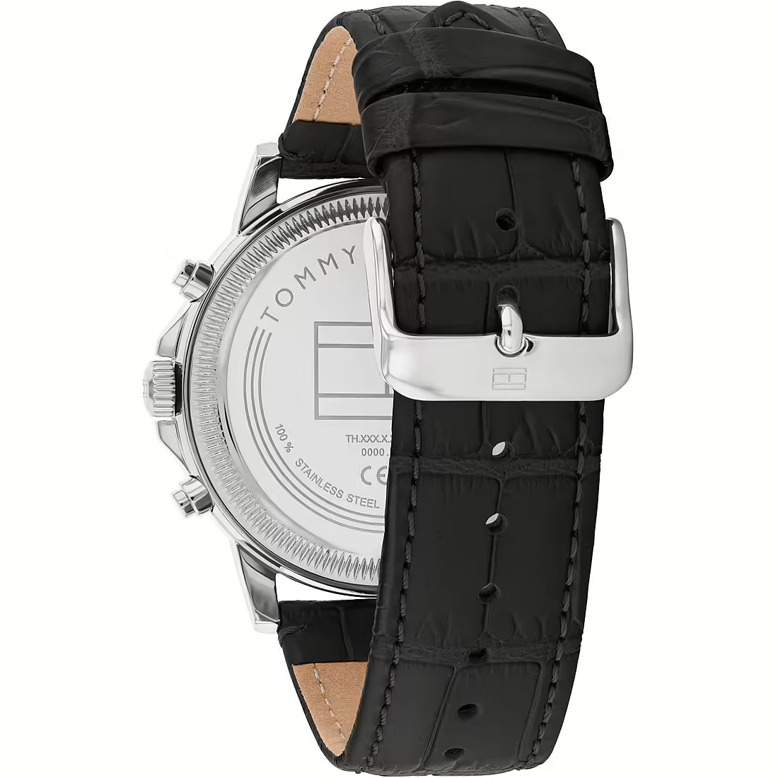 Orologio Uomo Tommy Hilfiger Steward - Pelle Nera e Meccanismo a Vista