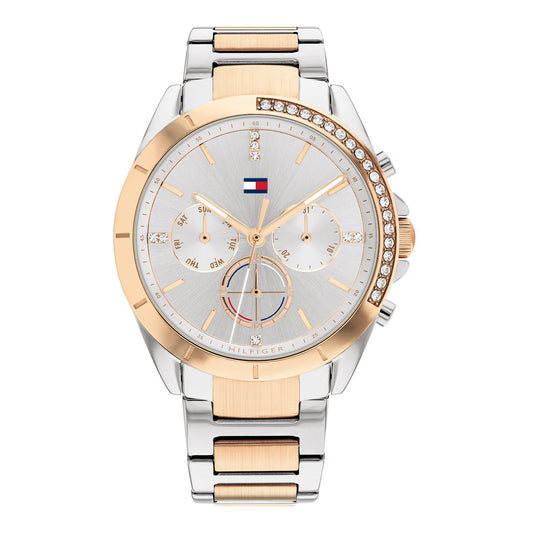 Orologio Uomo Tommy Hilfiger Kennedy - Multifunzione in Acciaio Silver/Rose Gold e Cristalli