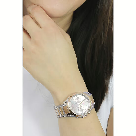 Orologio Uomo Tommy Hilfiger Kennedy - Multifunzione in Acciaio Silver/Rose Gold e Cristalli