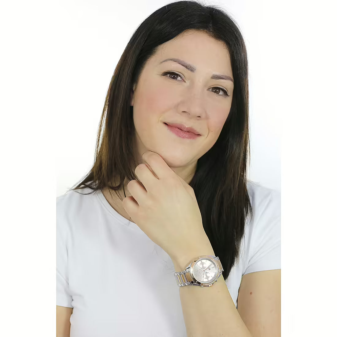 Orologio Uomo Tommy Hilfiger Kennedy - Multifunzione in Acciaio Silver/Rose Gold e Cristalli