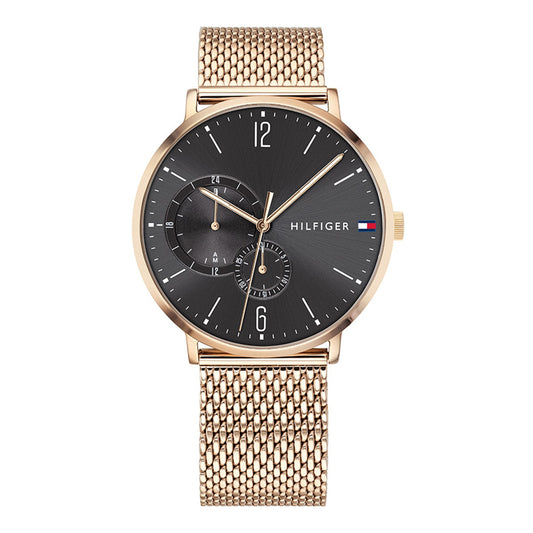 Orologio Uomo Tommy Hilfiger Brooklyn - Multifunzione in Acciaio Maglia Milanese Gold Rose