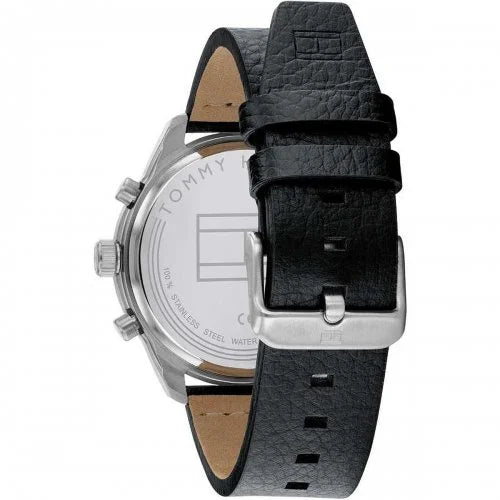 Orologio Uomo Tommy Hilfiger Patrick - Multifunzione Pelle Nera Ghiera Oro Rosa