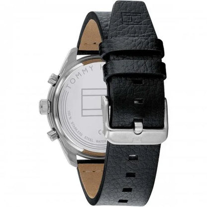 Orologio Uomo Tommy Hilfiger Patrick - Multifunzione Pelle Nera Ghiera Oro Rosa