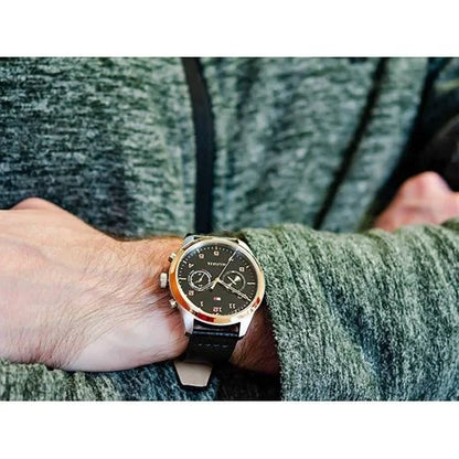 Orologio Uomo Tommy Hilfiger Patrick - Multifunzione Pelle Nera Ghiera Oro Rosa