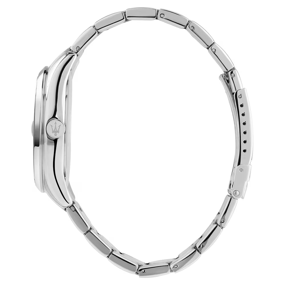 Orologio Uomo MASERATI Solo Tempo in Acciaio con Quadrante Bianco