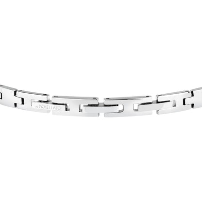 Bracciale Uomo MORELLATO Motown in Acciaio con Placca Lavorata