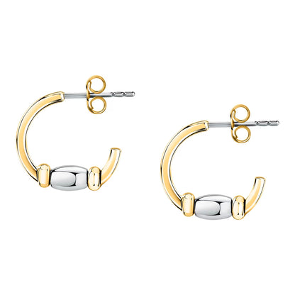 Orecchini Donna MORELLATO in Acciaio a Cerchio Bicolore (Gold & Silver)