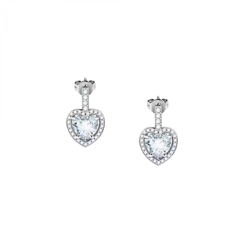 Orecchini Donna MORELLATO in Argento 925 Cuore con Zirconi