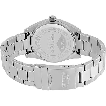 Orologio Uomo SECTOR 240 Solo Tempo in Acciaio con Quadrante Nero