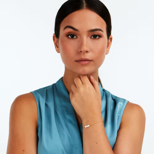 Bracciale Donna MORELLATO in Argento 925 Dorato con 3 Perle Bianche