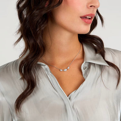 Collana Donna MORELLATO in Argento 925 con 3 Pendenti Bianchi Pavè
