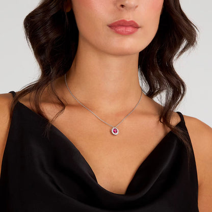 Collana Donna MORELLATO in Argento 925 con Zircone Rosso e Cristalli