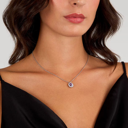 Collana Donna MORELLATO in Argento 925 con Zircone Viola e Cristalli