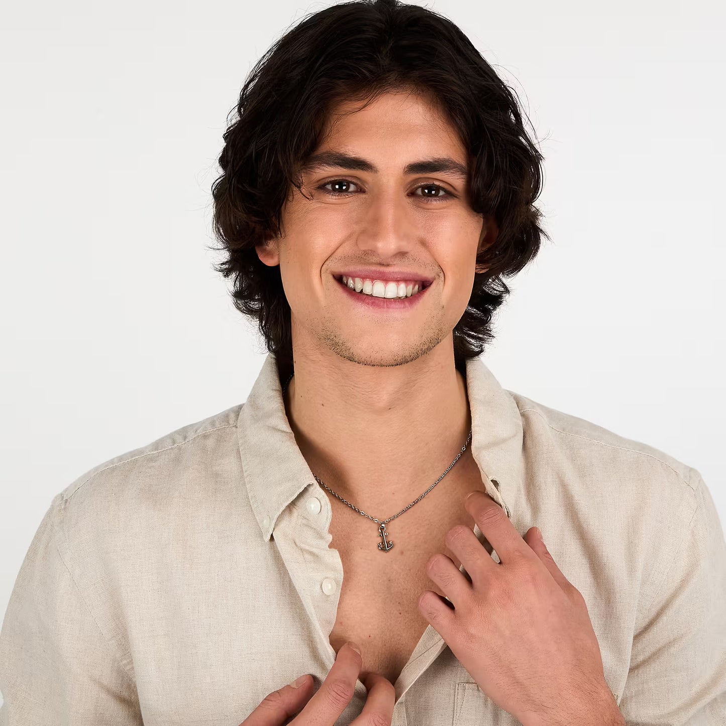 Collana Uomo MORELLATO in Acciaio con Pendente Ancora