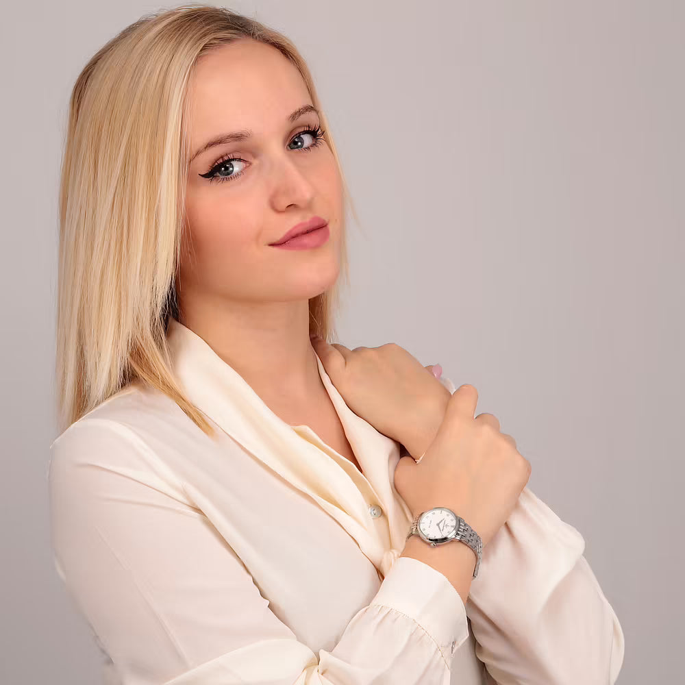 Orologio Donna LUCIEN ROCHAT Charm Solo Tempo in Acciaio con Quadrante Bianco