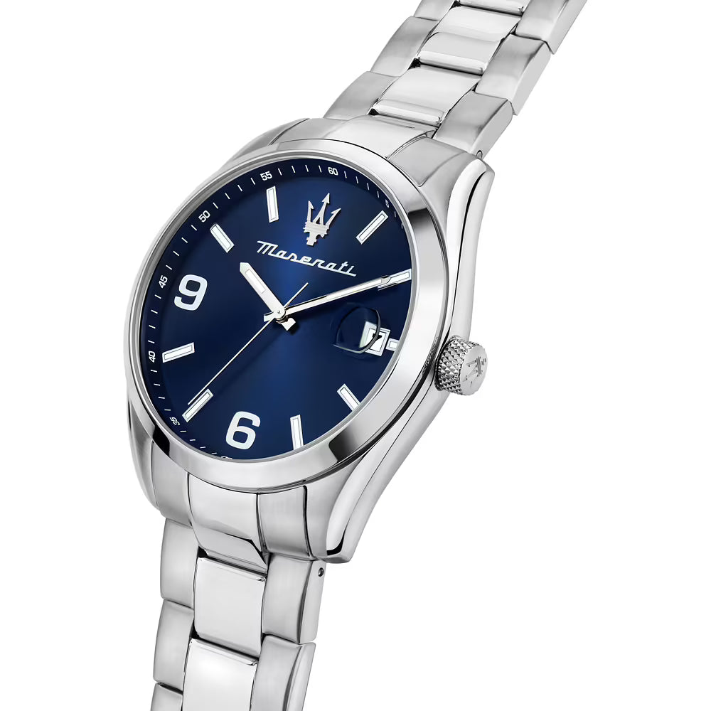 Orologio Uomo MASERATI Solo Tempo in Acciaio con Quadrante Blu