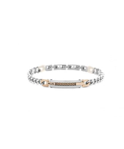 Bracciale Uomo in Acciaio PVD Oro Rosa - 4US
