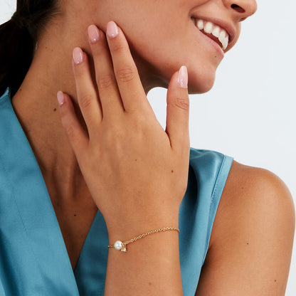Bracciale Donna MORELLATO in Argento 925 Dorato con Perla Bianca
