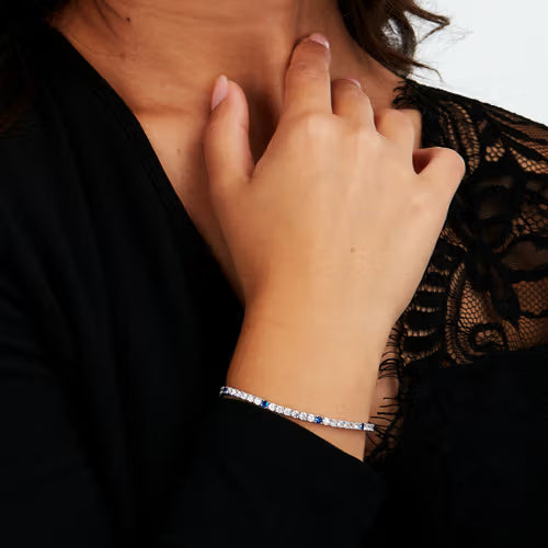 Bracciale Donna MORELLATO Tennis con Zirconi Bianchi e Blu