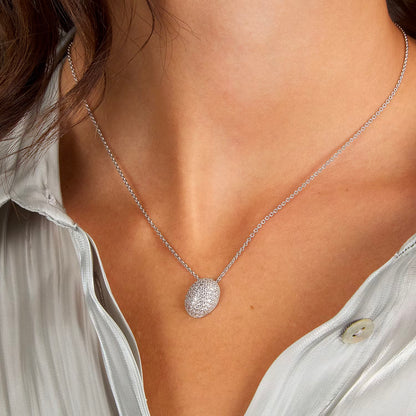 Collana Donna MORELLATO in Argento 925 con Pendente Bianco Pavè