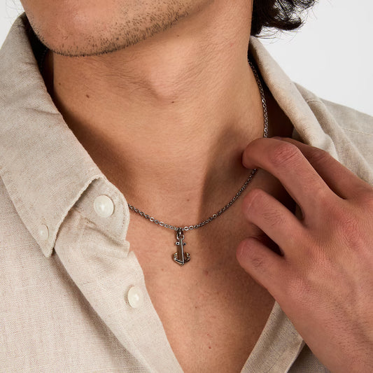 Collana Uomo MORELLATO in Acciaio con Pendente Ancora